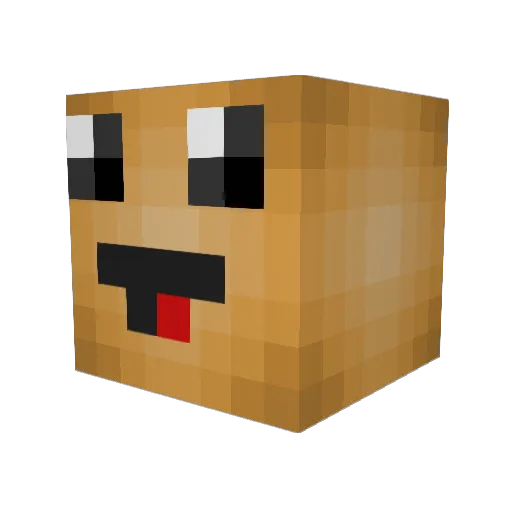 Falogoofy Minecraft avatar head, 3D render