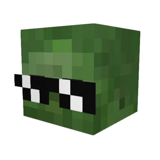 Falon2 Minecraft avatar head, 3D render