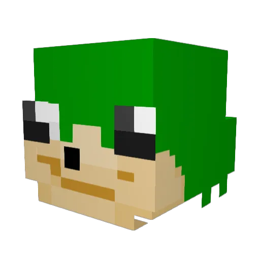 Falscher50er Minecraft avatar head, 3D render