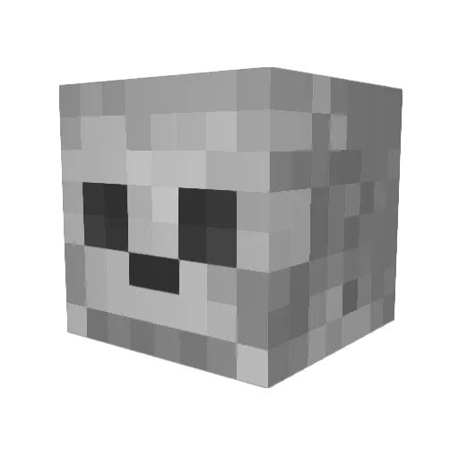 False360 Minecraft avatar head, 3D render