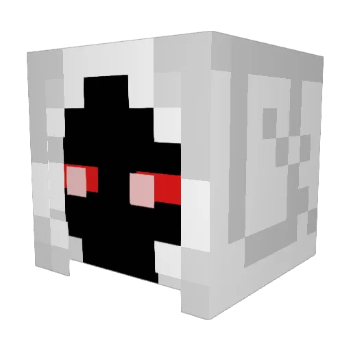 FalseDeity Minecraft avatar head, 3D render