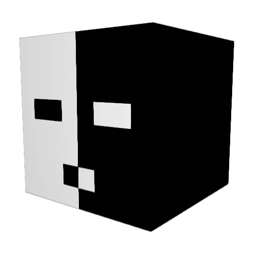 FalseDichotomy Minecraft avatar head, 3D render