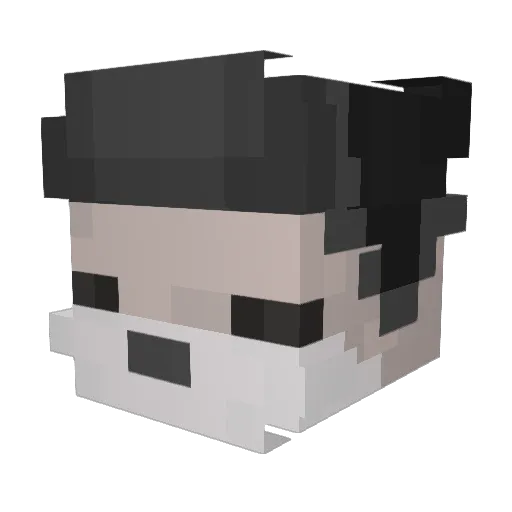 FalseLamb Minecraft avatar head, 3D render