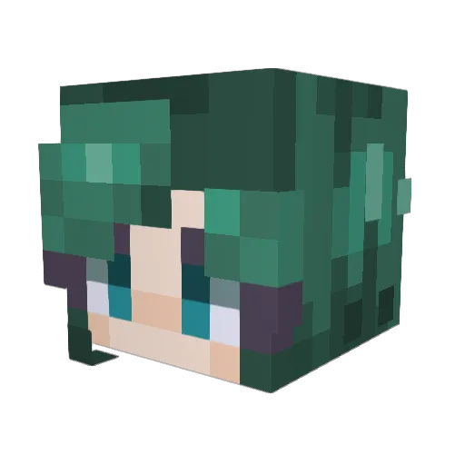 FalseMeat Minecraft avatar head, 3D render