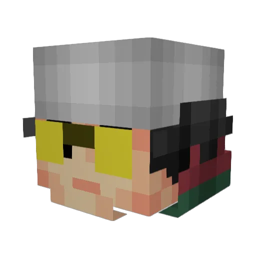 FalseProtector Minecraft avatar head, 3D render