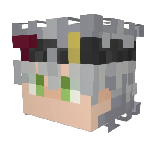 FalsePulse Minecraft avatar head, 3D render