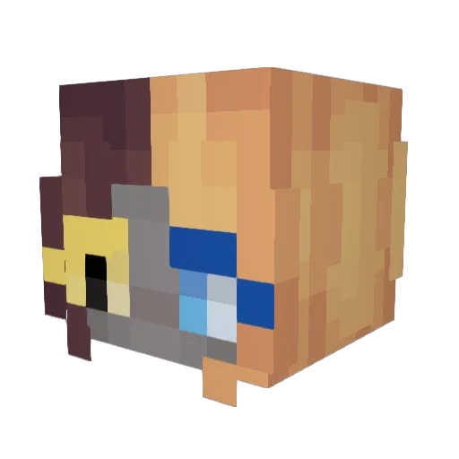 FalseSave Minecraft avatar head, 3D render