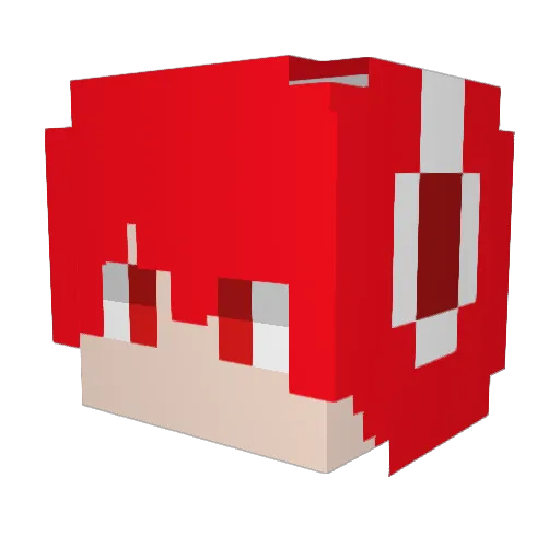 Falsemaker Minecraft avatar head, 3D render