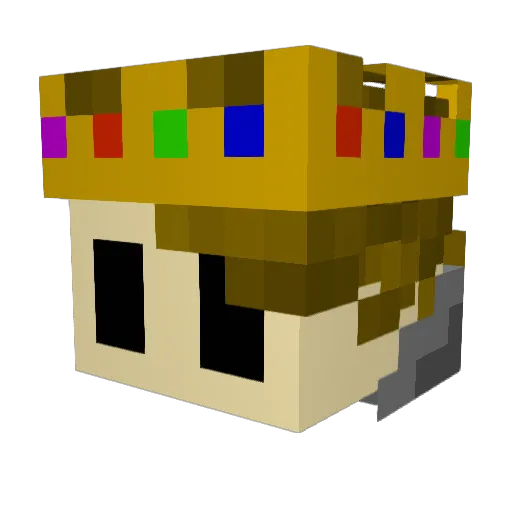 Falsory Minecraft avatar head, 3D render