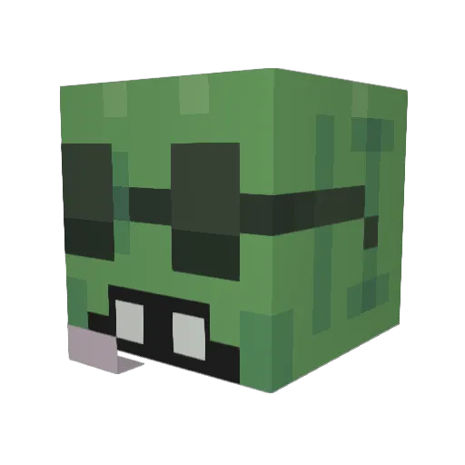 Falster10 Minecraft avatar head, 3D render