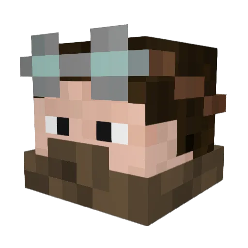 Faltallon Minecraft avatar head, 3D render
