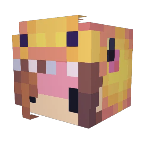 Falterxs Minecraft avatar head, 3D render