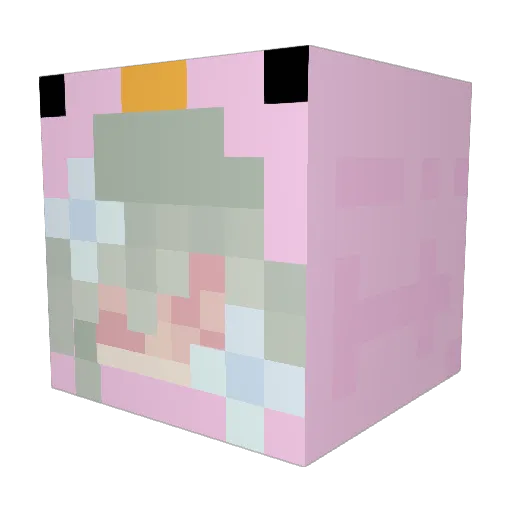 Minecraft-Avatar von Falute: Kopf als 3D-Render