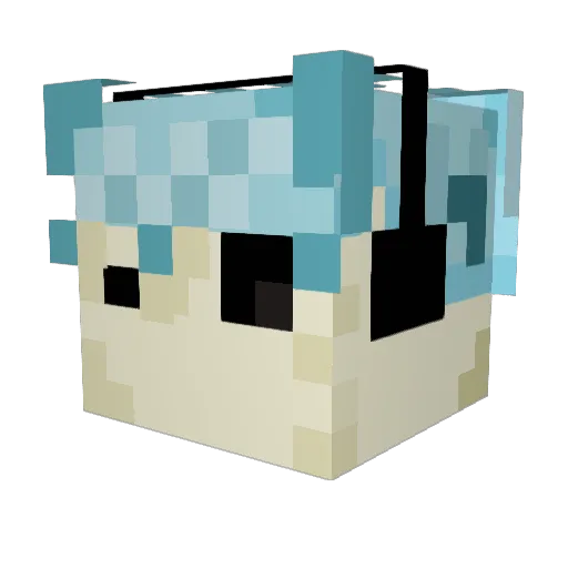 Famago07 Minecraft avatar head, 3D render