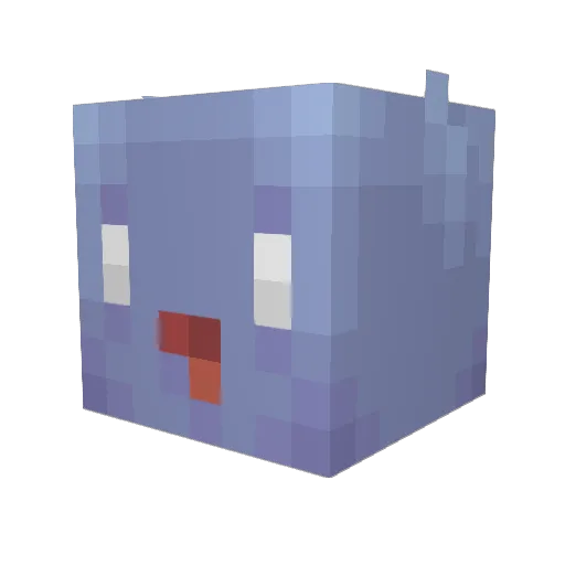 Famawesome Minecraft avatar head, 3D render