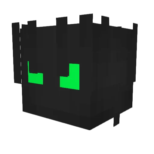 FameEvil Minecraft avatar head, 3D render
