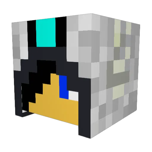 Fame_UK Minecraft avatar head, 3D render