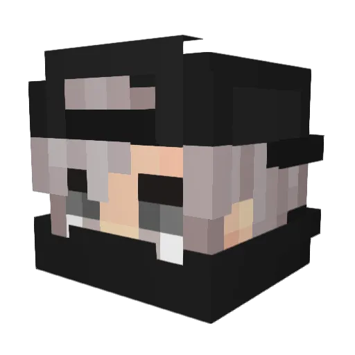 Famelos Minecraft avatar head, 3D render