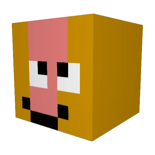 Familievanveen Minecraft avatar head, 3D render