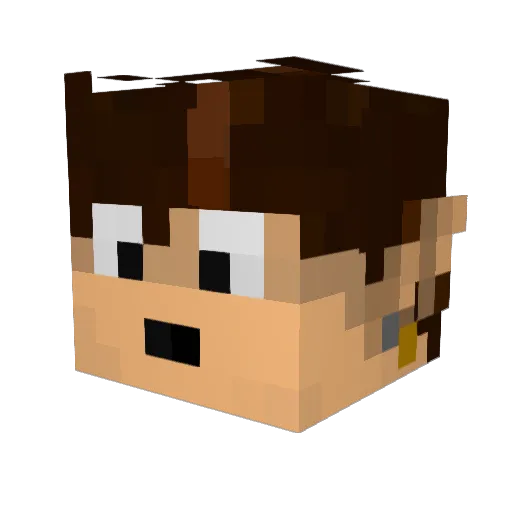 FamilyShares Minecraft avatar head, 3D render