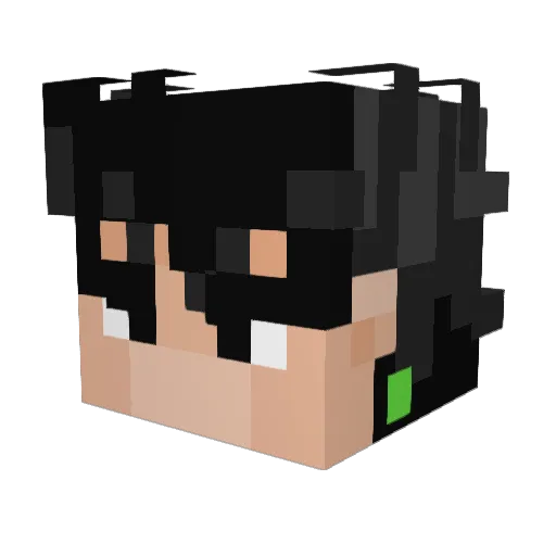 Familypig Minecraft avatar head, 3D render