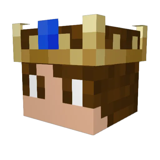 Famineee Minecraft avatar head, 3D render