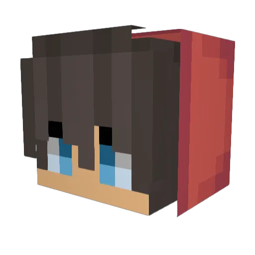 Famingg Minecraft avatar head, 3D render