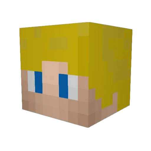 Famlin Minecraft avatar head, 3D render