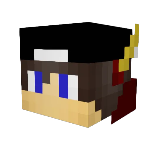FamosRD Minecraft avatar head, 3D render