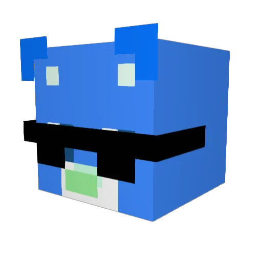 Famous Minecraft avatar head, 3D render