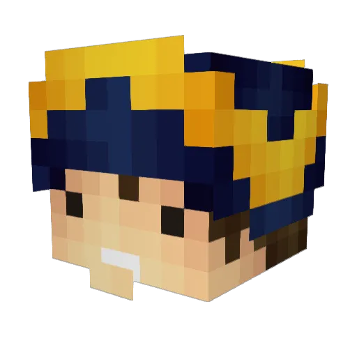 FamousChimp Minecraft avatar head, 3D render