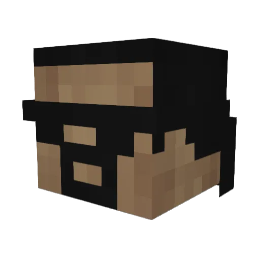 FamousNobody Minecraft avatar head, 3D render