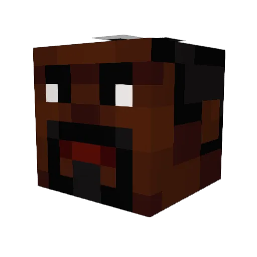 FamousNuts Minecraft avatar head, 3D render