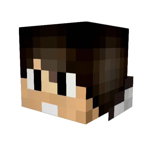 FamousSAS Minecraft avatar head, 3D render