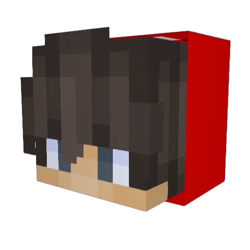 Famous_Foxy Minecraft avatar head, 3D render