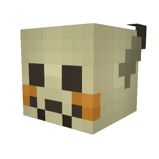 Fampix Minecraft avatar head, 3D render