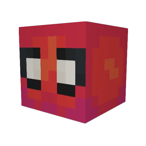 Famsterino Minecraft avatar head, 3D render