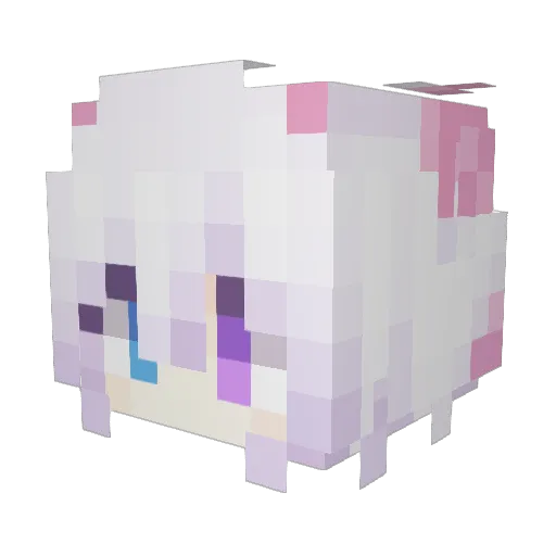 FanBaoHu Minecraft avatar head, 3D render