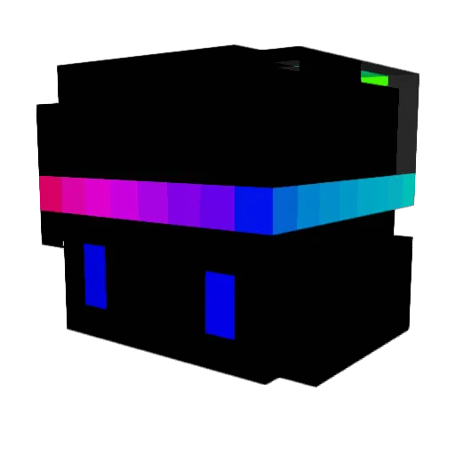 FanLight Minecraft avatar head, 3D render