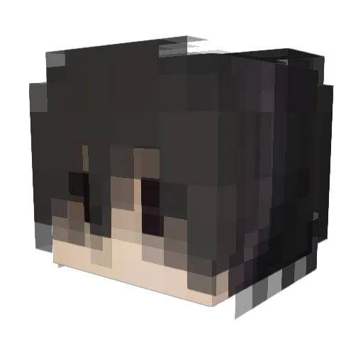 FanLingking Minecraft avatar head, 3D render