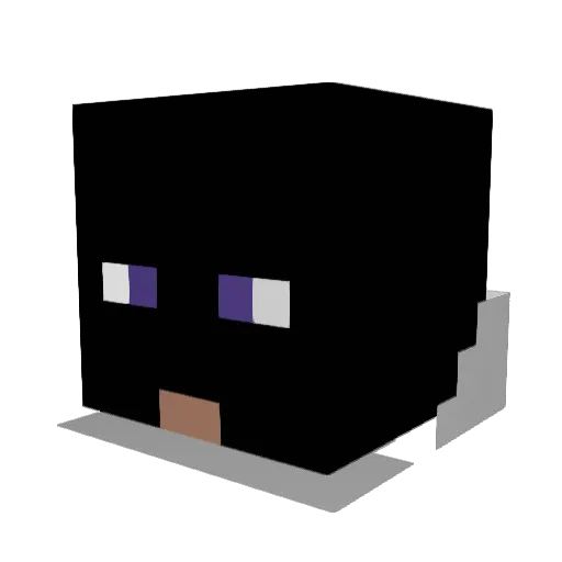 FanTomIceD Minecraft avatar head, 3D render