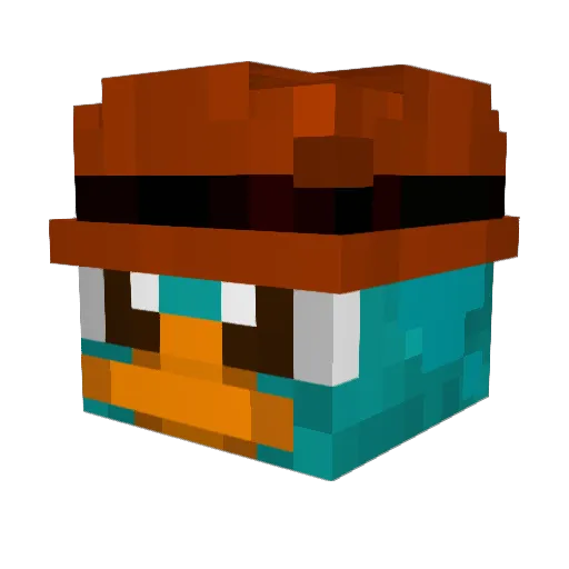 FanZeberek_ Minecraft avatar head, 3D render