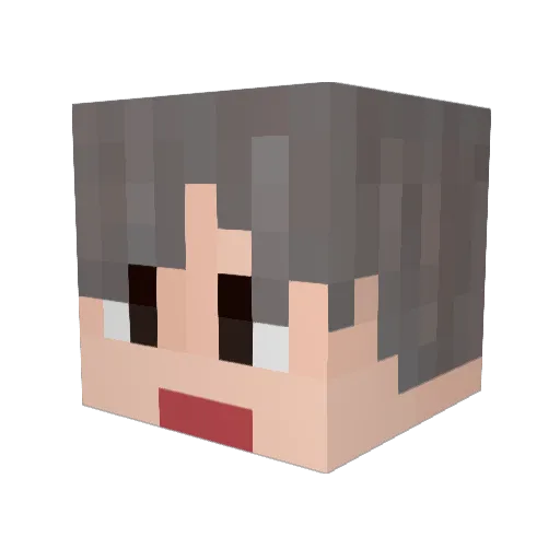 FanZu6 Minecraft avatar head, 3D render