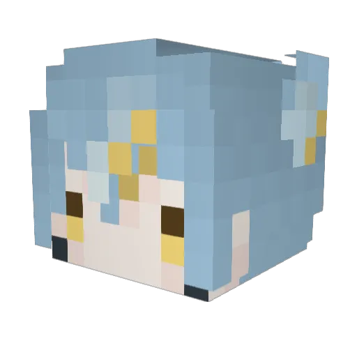 Fan_MoraHvo Minecraft avatar head, 3D render