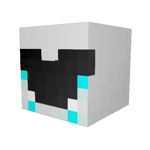 Fanalkiller Minecraft avatar head, 3D render