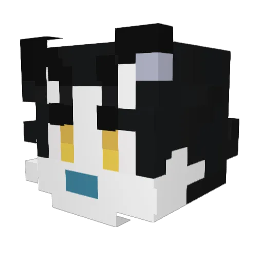 Fanamy Minecraft avatar head, 3D render