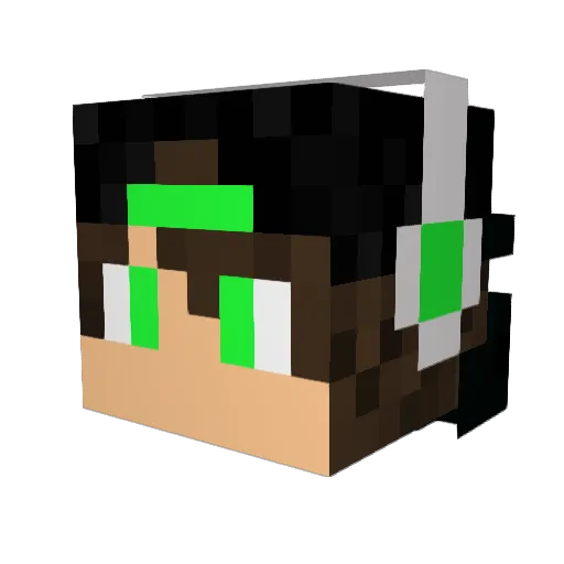 FanaticGBR Minecraft avatar head, 3D render