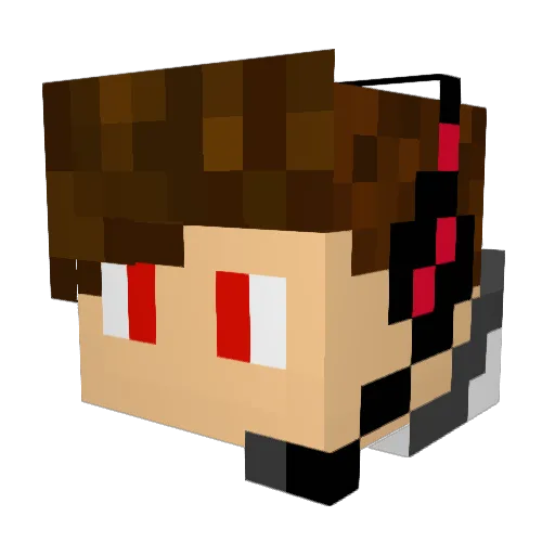 FanaticXOwl Minecraft avatar head, 3D render