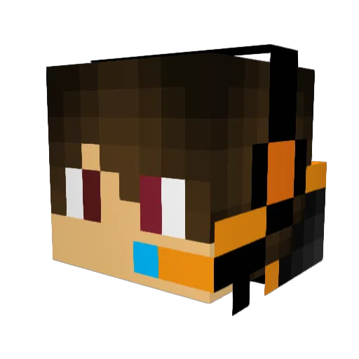 FanatiooN Minecraft avatar head, 3D render