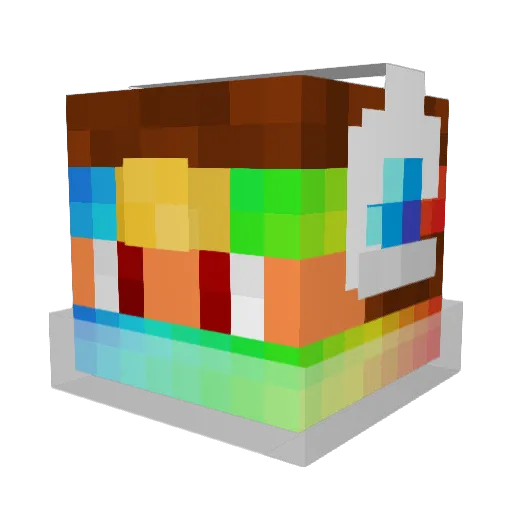 Fanatur Minecraft avatar head, 3D render